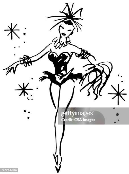 dancer - show girl stock illustrations