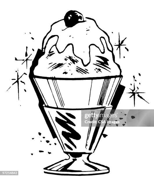 ice cream - vanilla extract stock illustrations