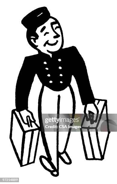 bellhop - hotelpage stock-grafiken, -clipart, -cartoons und -symbole