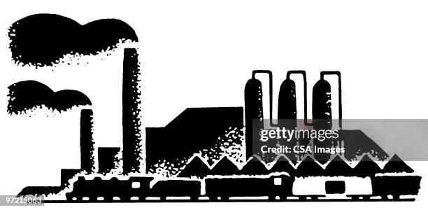 factory - smoke stack stock illustrations
