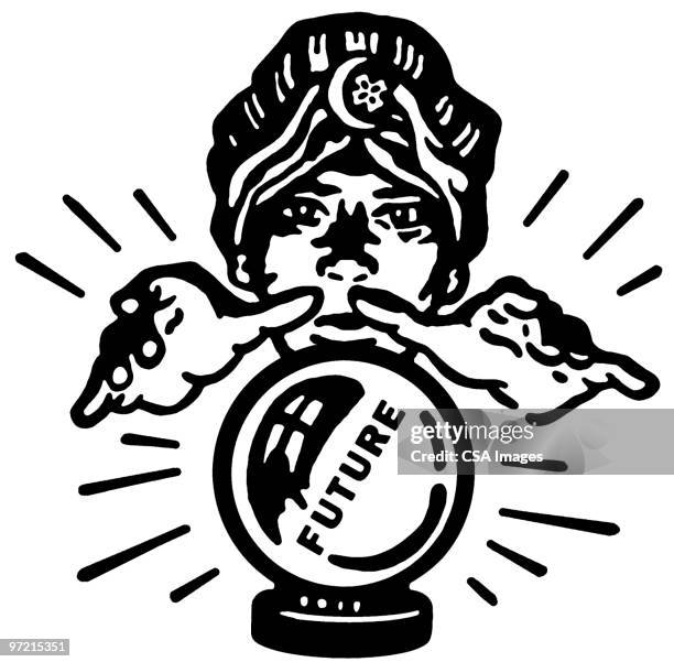 fortune teller - forecasting illustration stock illustrations