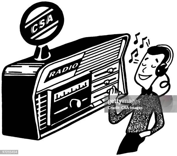 csa radio - hi fi stock illustrations