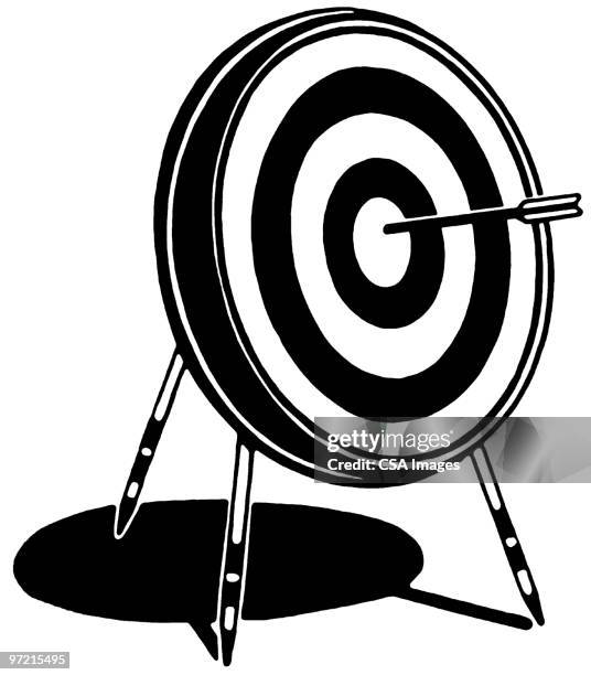 stockillustraties, clipart, cartoons en iconen met target - arrow bow and arrow