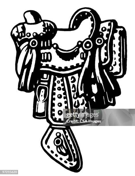 saddle - saddle stock illustrations