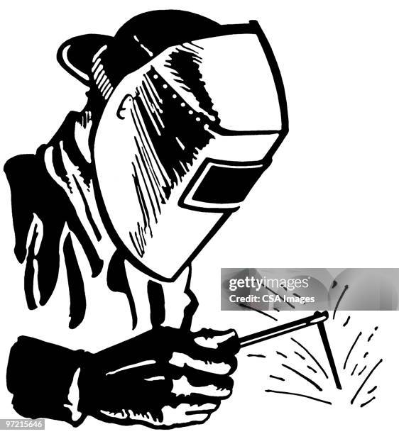 welder - welding stock illustrations