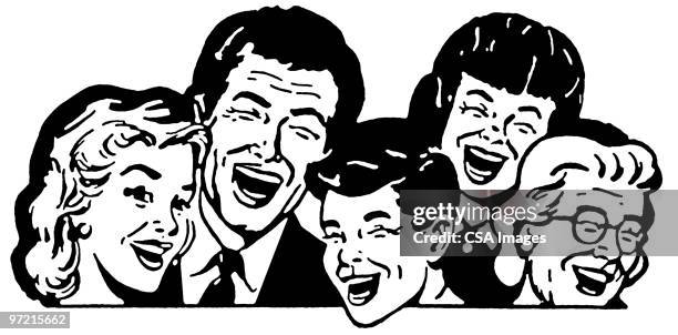 laughter - smiling family stock illustrations