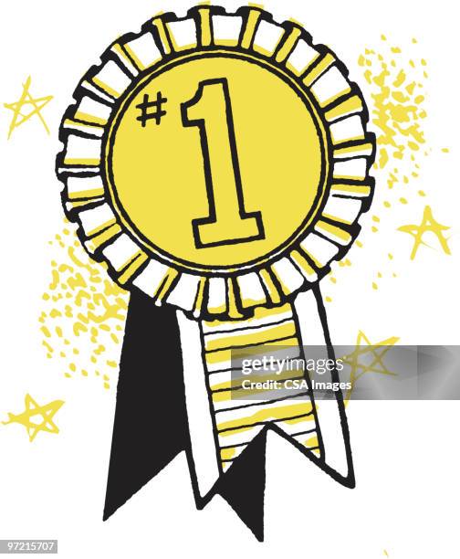 First Prize Ribbon Vector First Place Ribbon Clipart Premium Vector | Gold Medal Golden 1st