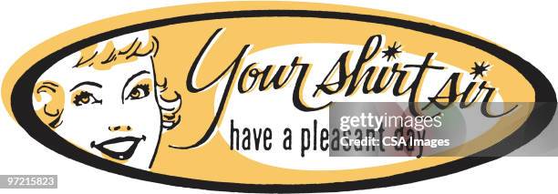 your shirt sir - dry cleaner stock illustrations