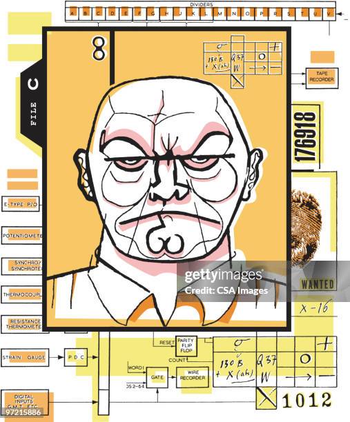Suspect File Design Ilustraciones, imágenes clip art, dibujos animados e iconos de stock de ...