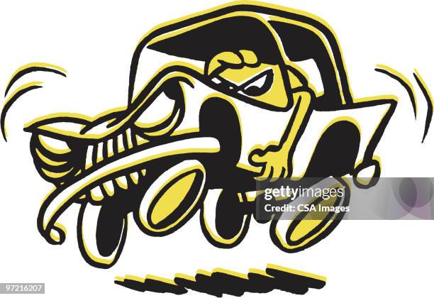 angry car - aggressive driver stock illustrations