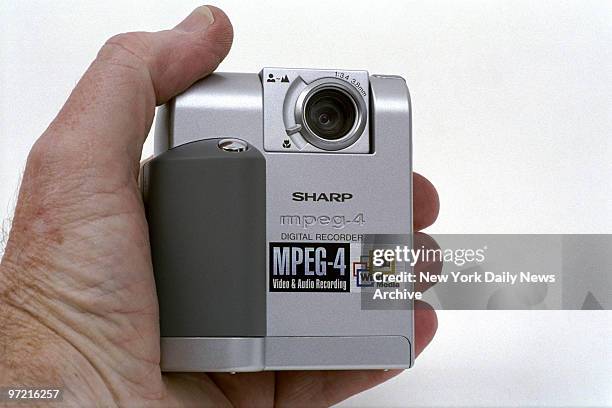 Sharp Mpeg-4 digital recorder fits in the palm of the hand.