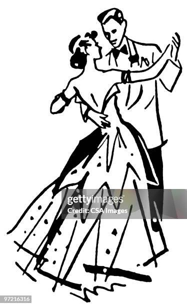 dancing - prom stock illustrations