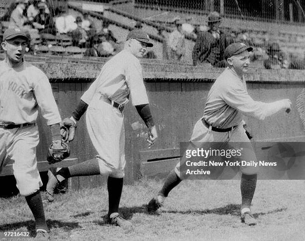 New York Yankees pitchers Sam Jones, Waite Hoyt and Carl Mays.