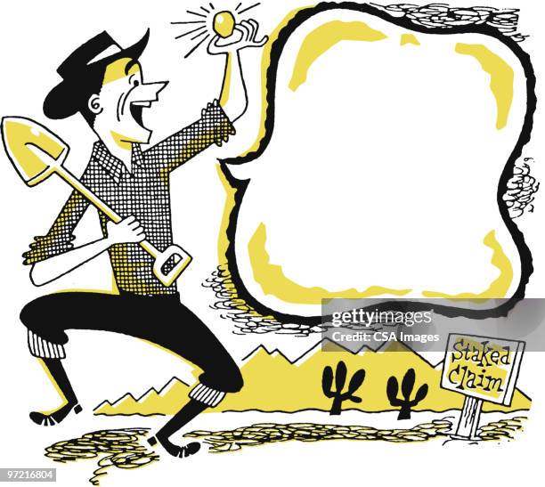 prospector - nugget stock illustrations