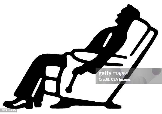easy chair - reclining seat stock illustrations