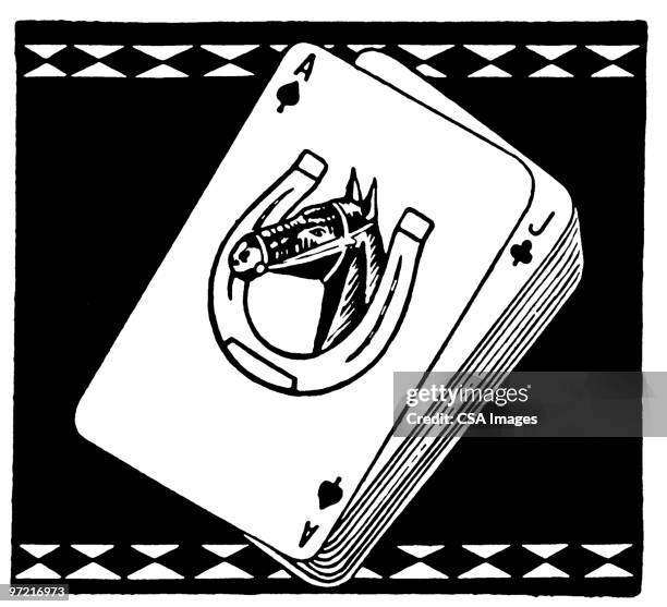 deck of cards - las vegas stock illustrations