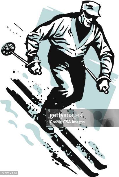 skiing - ski stock illustrations