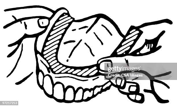 teeth - dentures stock illustrations