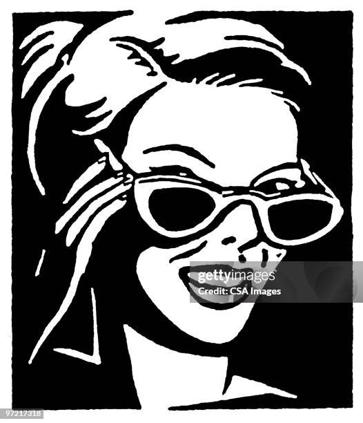 woman - sunglasses woman stock illustrations