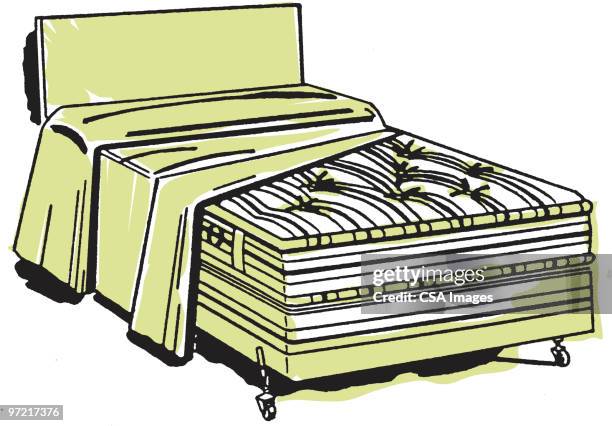 bed - cluttered stock illustrations