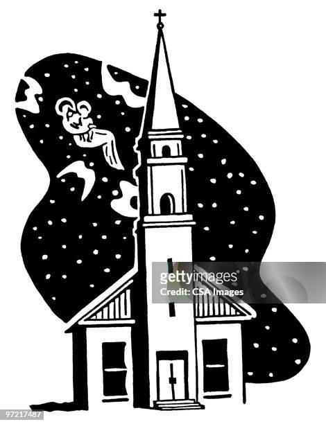 church - steeple stock illustrations