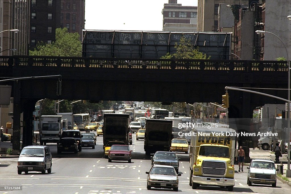 A section of the 1.5-mile High Line, an abandoned elevated s