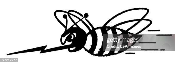 bee - animals attacking stock illustrations