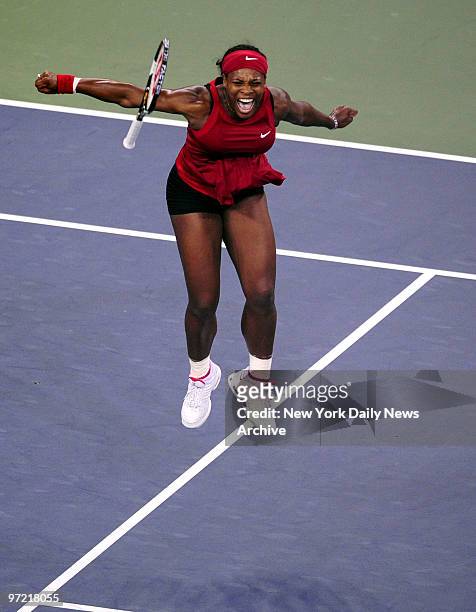 Open Tennis Tournament at the USTA Billie Jean King National Tennis Center, Flushing Meadows Corona Park. Women's Singles - Finals. Serena Williams...