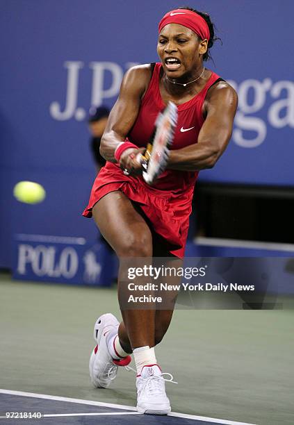 Open Tennis Tournament at the USTA Billie Jean King National Tennis Center, Flushing Meadows Corona Park. Serena Williams vs. Severine Bremond....