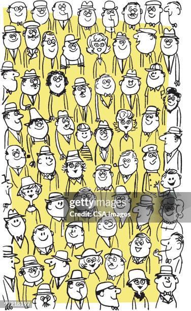 crowd - city crowd stock illustrations