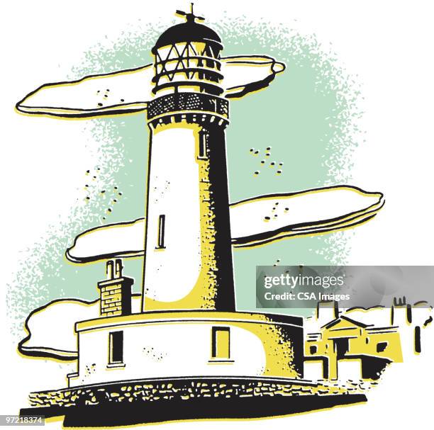 submarine - lighthouse stock illustrations