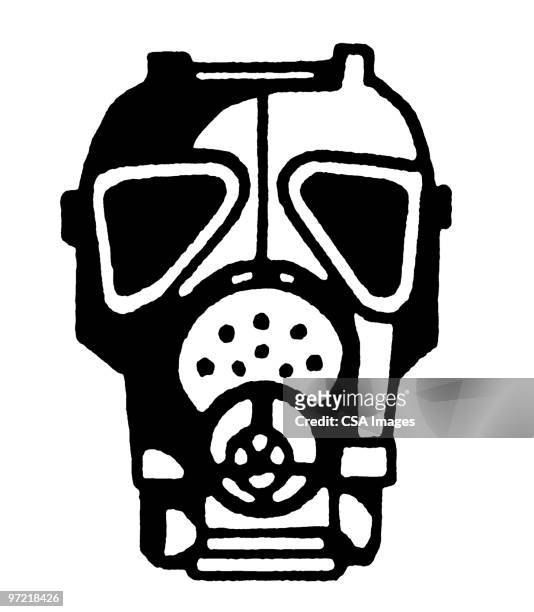 gas mask - air respirator mask stock-grafiken, -clipart, -cartoons und -symbole