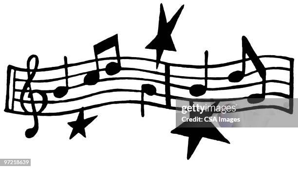 music - treble clef stock-grafiken, -clipart, -cartoons und -symbole