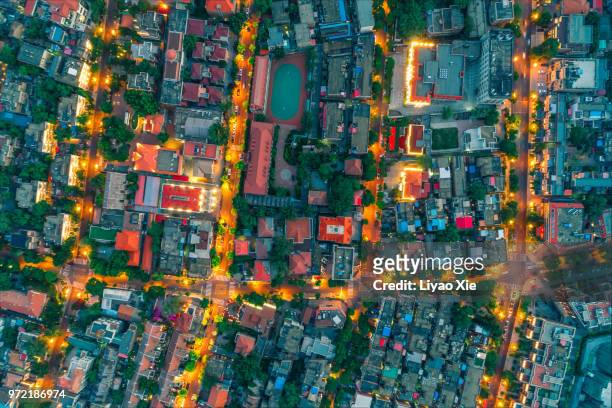 residential district night view - xie liyao stock pictures, royalty-free photos & images