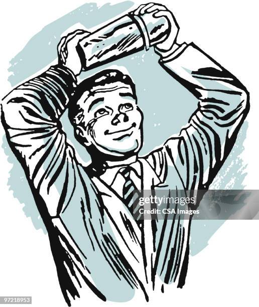 bartending - event host stock illustrations