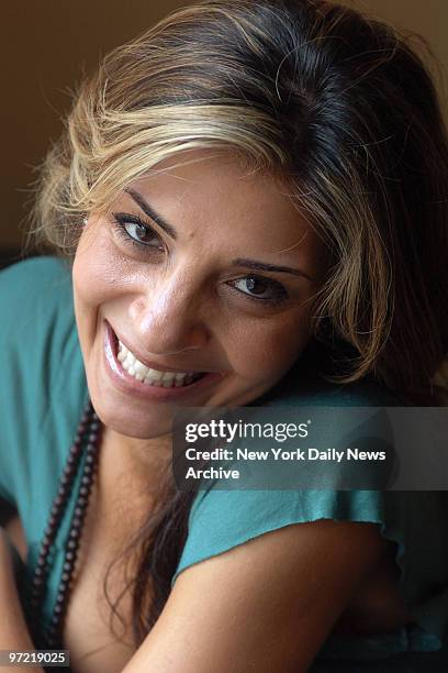 Actress Callie Thorne, who plays firefighter's widow Sheila Keefe on the FX cable channel's red-hot firehouse drama "Rescue Me," relaxes at her home...