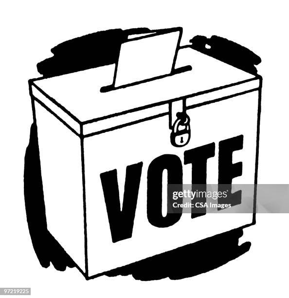 ilustraciones, imágenes clip art, dibujos animados e iconos de stock de vote - papeleta-para-votar
