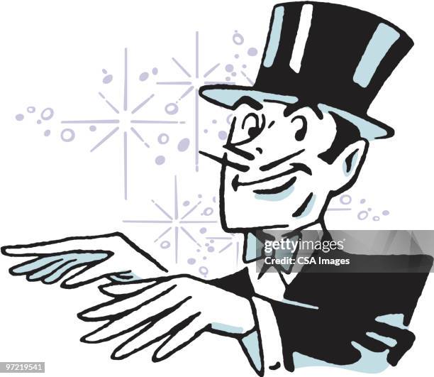 magician - magic trick stock illustrations