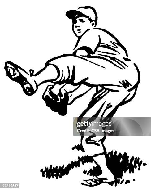 pitcher - baseball pitcher stock illustrations