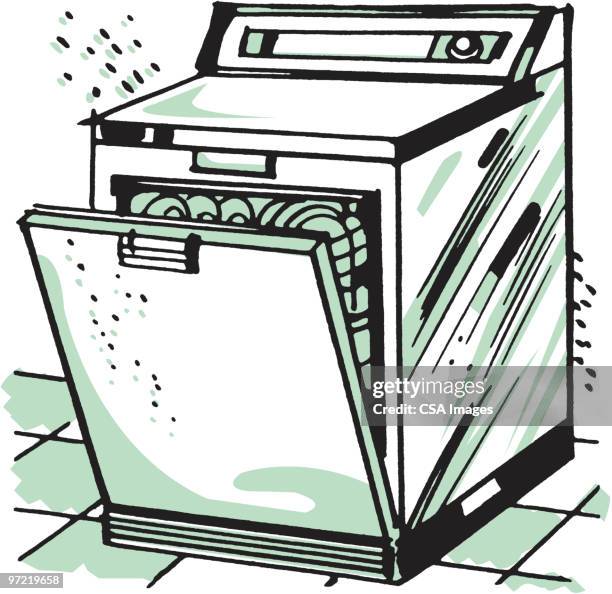 oven - dishwasher stock illustrations