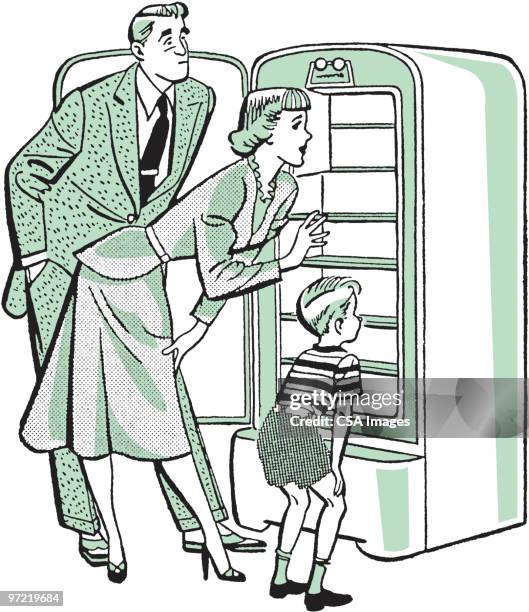 refrigerator - refridgerator stock illustrations