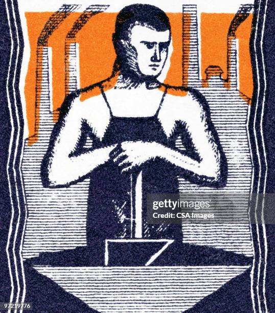 laborers - making decision stock illustrations