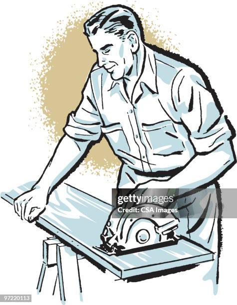 saw - using circular saw stock illustrations