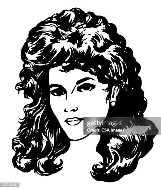 woman - mullet stock illustrations