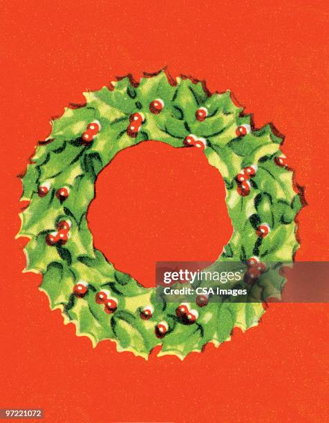 wreath - クリスマス　リース点のイラスト素材／クリップアート素材／マンガ素材／アイコン素材