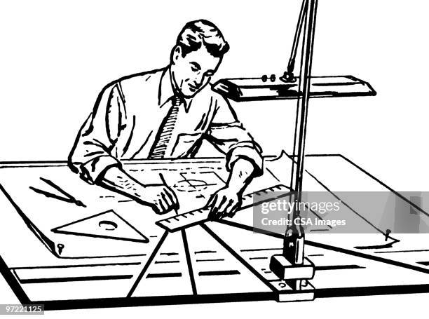draftsman - architect tools stock illustrations