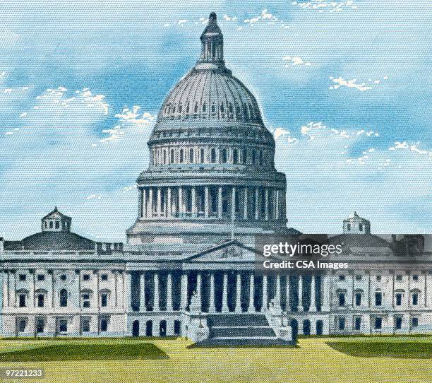 capitol building - アメリカ国会議事堂点のイラスト素材／クリップアート素材／マンガ素材／アイコン素材
