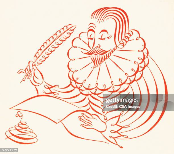 shakespeare - william shakespeare stock-grafiken, -clipart, -cartoons und -symbole