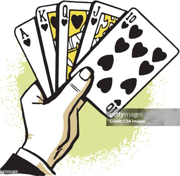 poker hand - poker card game 幅插畫檔、美工圖案、卡通及圖標