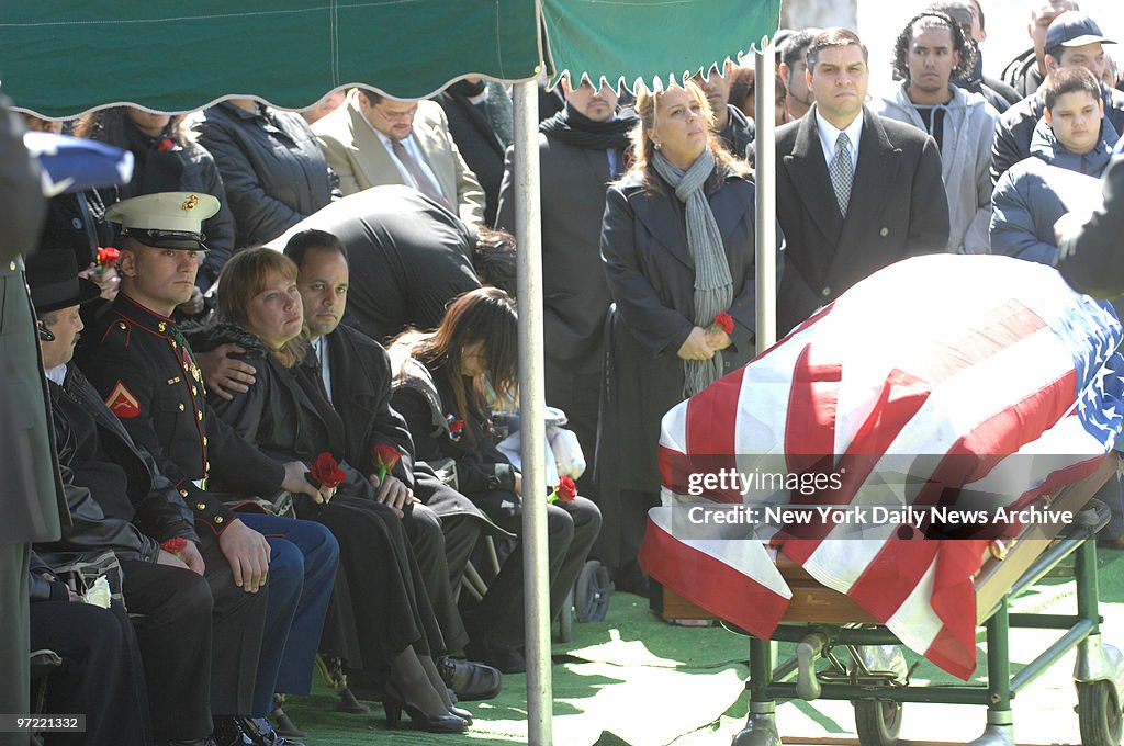 A funeral was held for Sgt. Michael Rivera at Greenwood Ceme